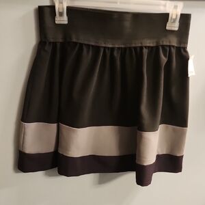 🍉Valia Black and Gray Mini Skirt